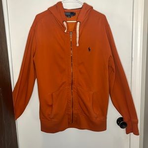 Men’s Polo by Ralph Lauren Orange Zip-up Hoodie - Size - L
